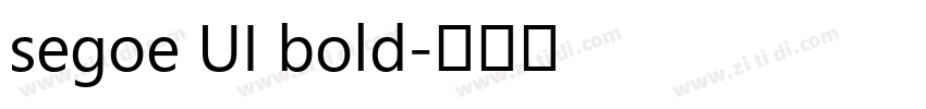 segoe UI bold字体转换